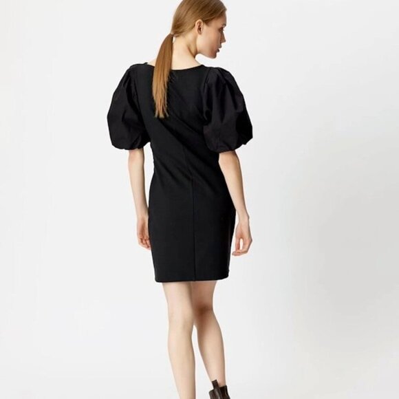 GESTUZ NemaGZ Puff Sleeve Sheath Dress Black - Picture 3 of 7